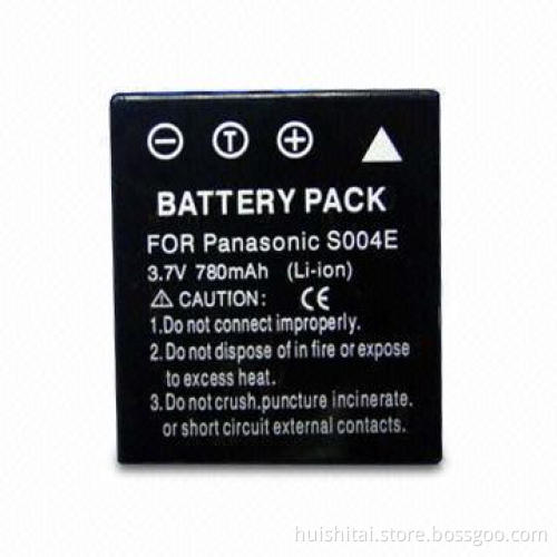 Digital Camera Battery for Panasonic S004E, with 780mAh Capacity and 3.7V Voltage